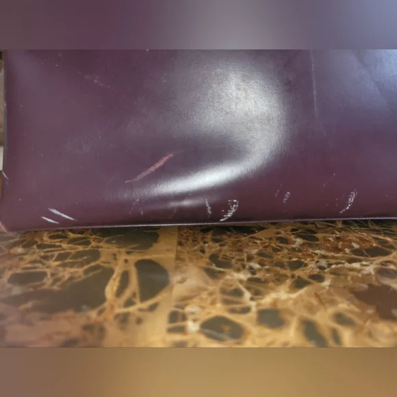 GUCCI Elegant Purple Leather Tote Bag Rehab - Picture 7 of 10